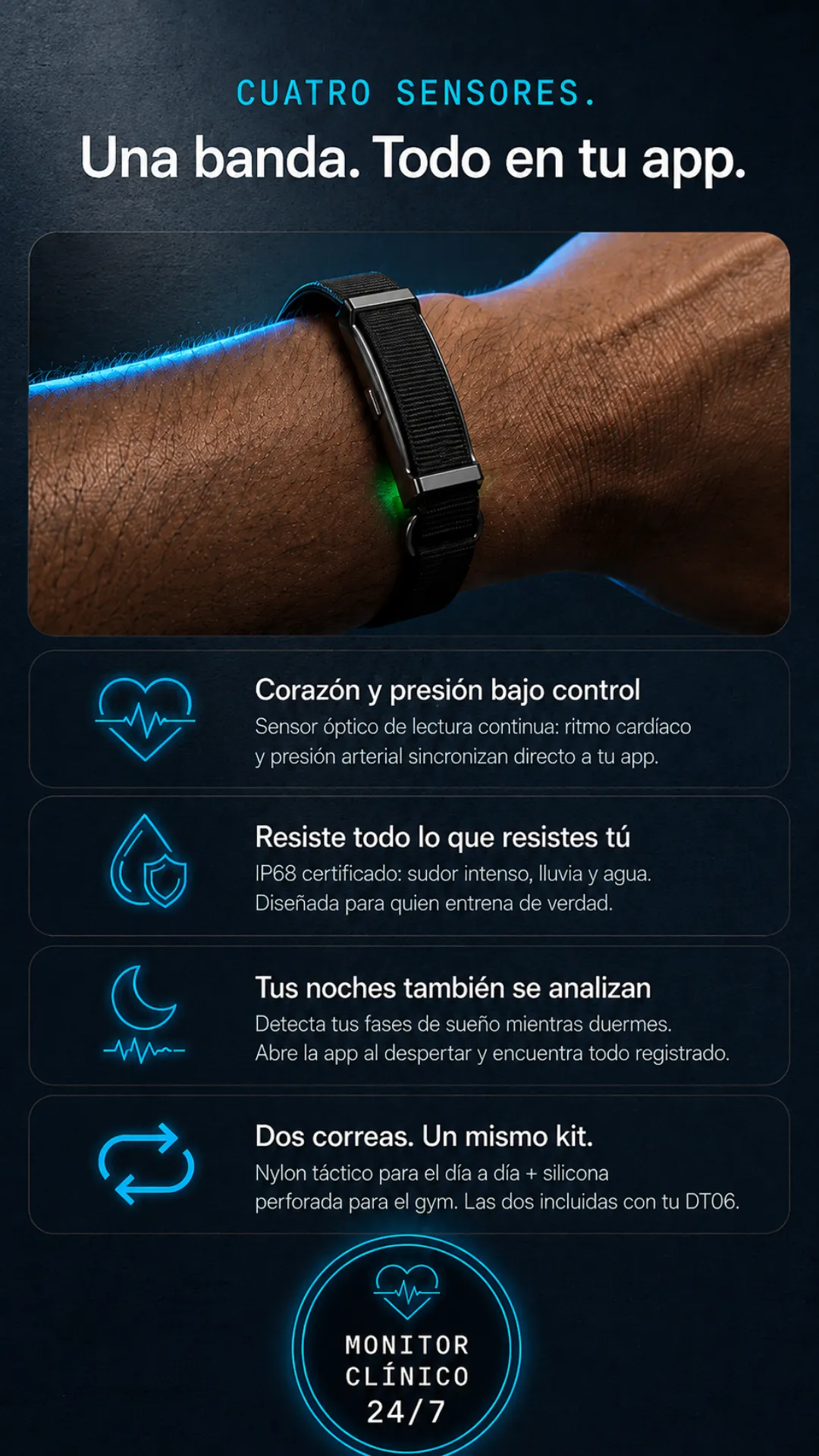 DT06 NEXO con sensores de monitoreo en app