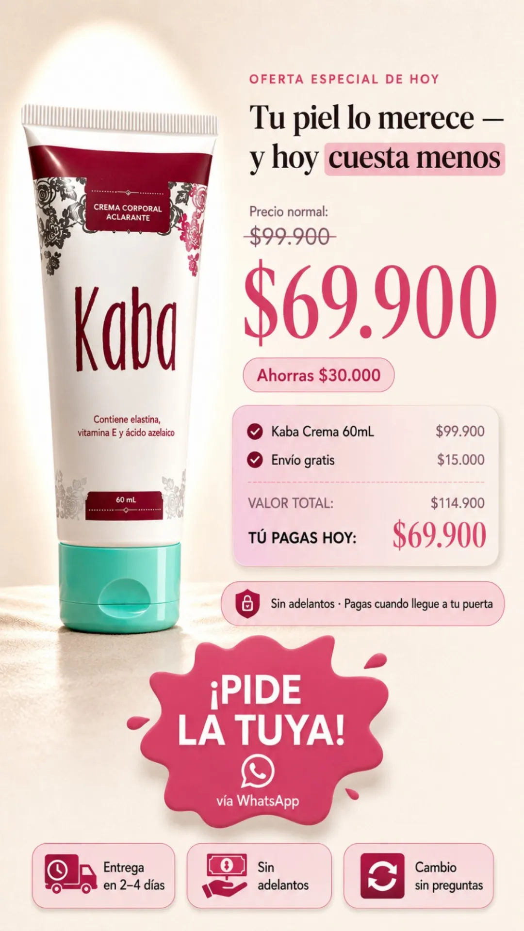 Oferta especial Kaba con precio promocional