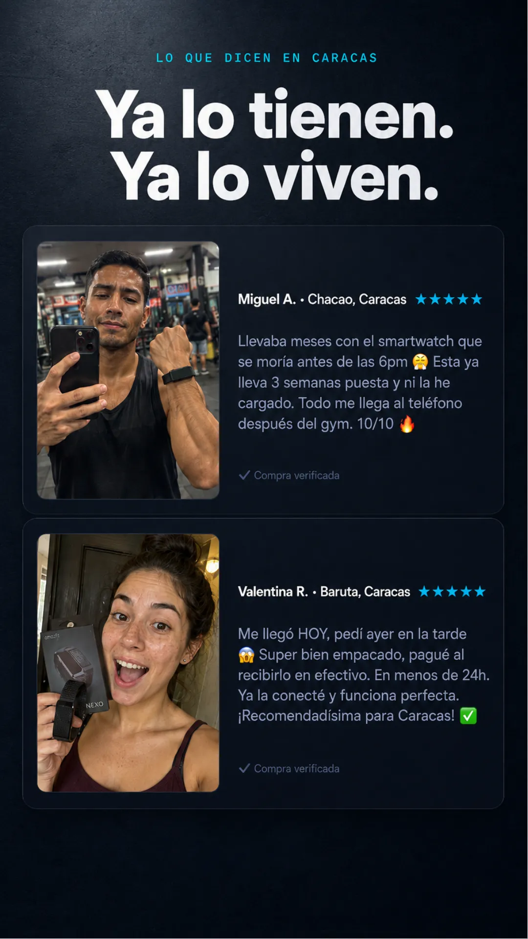 Testimonios verificados DT06 NEXO en Caracas
