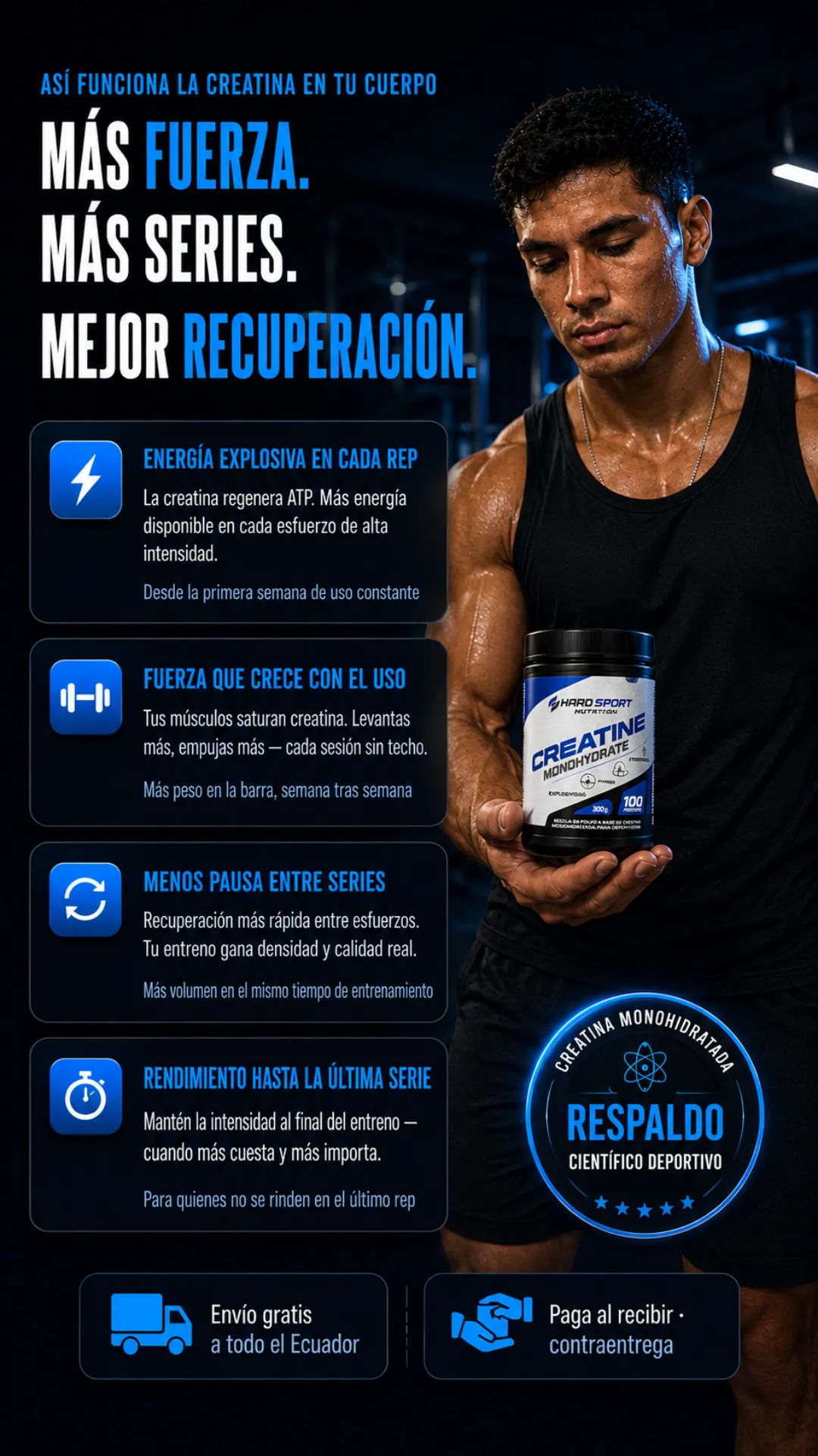 Beneficios de la creatina Hard Sport Nutrition