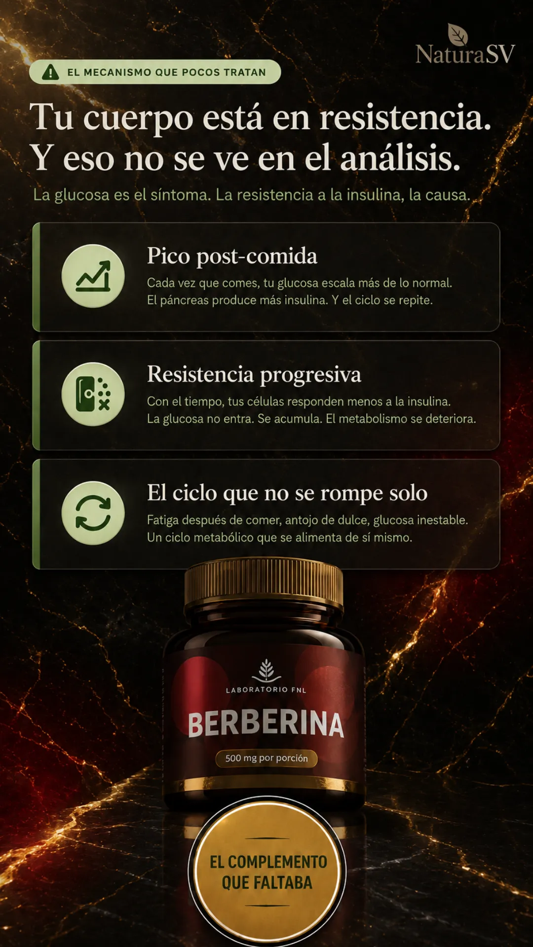 Información sobre resistencia a la insulina y control glucémico