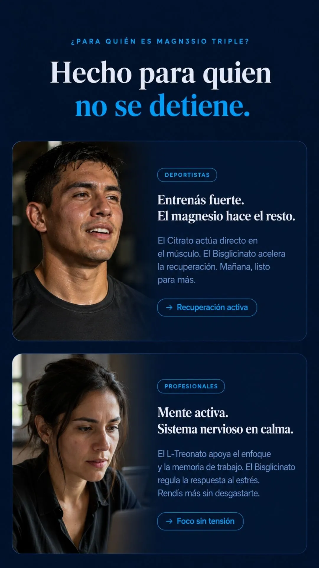 MAGN3SIO TRIPLE para deportistas y profesionales