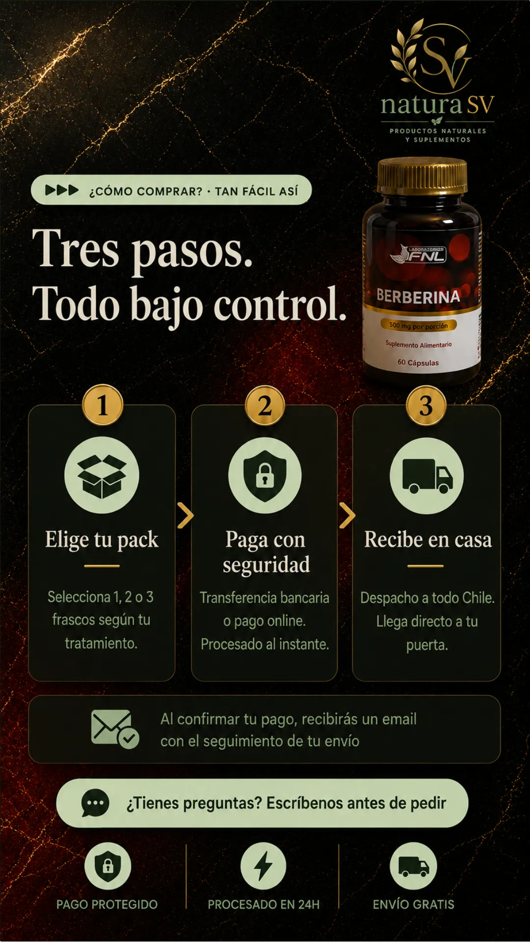Pasos para comprar Berberina FNL