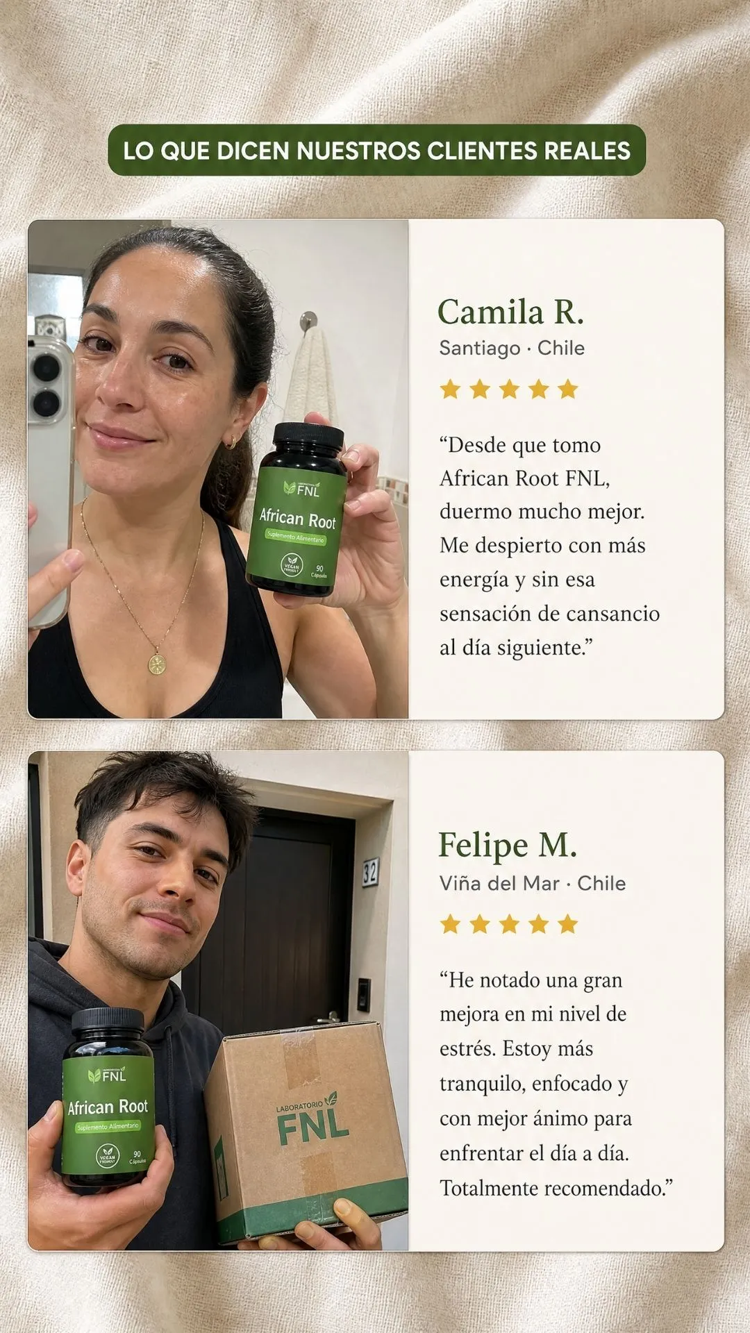 Testimonios de Camila R. y Felipe M.
